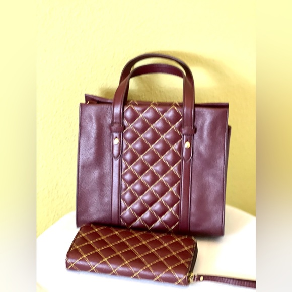 FOSSIL💥NEW GREAT FINDINGS💥Kingston Cowhide Leather Satchel & Wallet - Picture 5 of 15